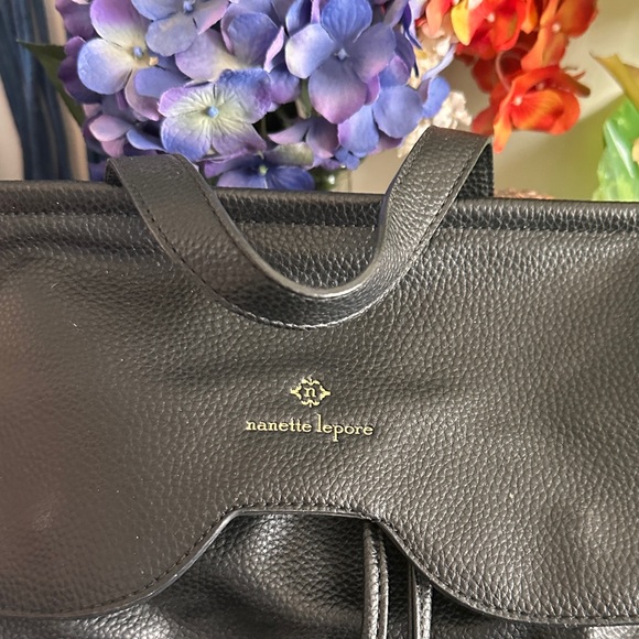 Black Vegan Leather Nanette Lepore Backpack - Picture 2 of 7